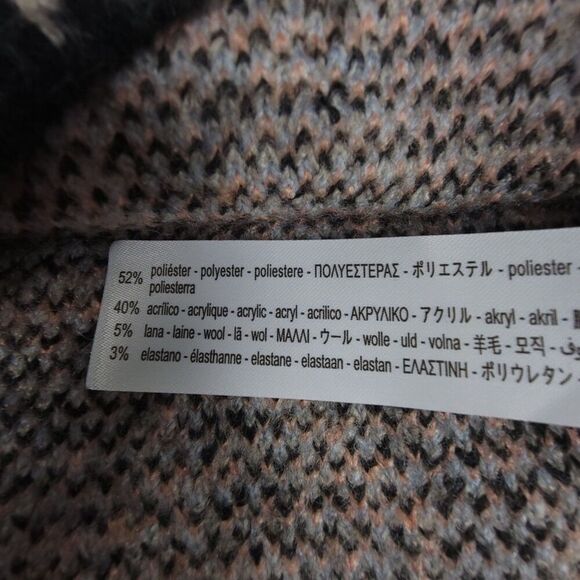 NEW Zara Wool Oversized Vintage Floral Jacquard Mock Neck Grandma Sweater Small - Picture 5 of 7